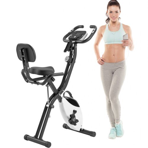 Folding Exercise Bike Fitness Upright Recumbent X-Bike With 10-Level Folding Exercise Bike Fitness Upright Recumbent X-Bike With 10-Level